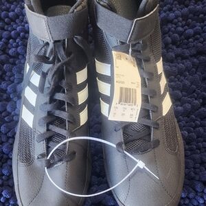 NWT Adidas HVC 2 Wrestling Combat Shoes Mens 14 Black White NEW